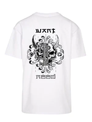 Camiseta Tatuaje Blanca Hannya (Oversize)