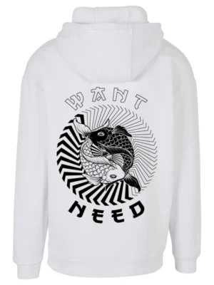Sudadera Tatuaje Blanca Peces Koi